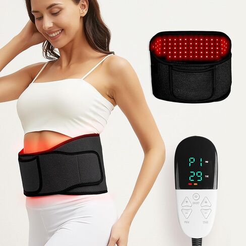 Red Light Therapy Belt, Infrared Light Therapy Wrap Red Light Therapy Device for Body with Timer for Back Shoulder Waist Muscle Pain Relief for Women Men Gift in Saudi Arabia