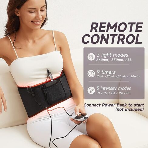 Red Light Therapy Belt, Infrared Light Therapy Wrap Red Light Therapy Device for Body with Timer for Back Shoulder Waist Muscle Pain Relief for Women Men Gift in Saudi Arabia