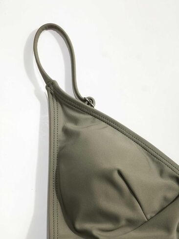 CIDER Tummy Control V-Neck Solid Jersey Bikini Swimsuit in Saudi Arabia