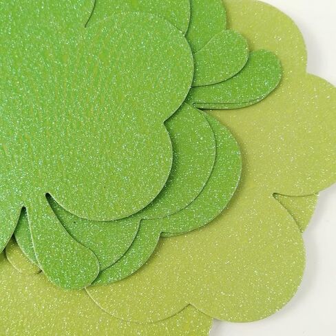 Cieovo 45 قطعة من قطع شامروك الأيرلندية المحظوظة لعيد القديس باتريك، قطع خضراء مع نقاط صمغ لعيد القديس باتريك، عطلة الفصل الدراسي، لوحة الإعلانات المدرسية، تزيين الحفلات in Kuwait