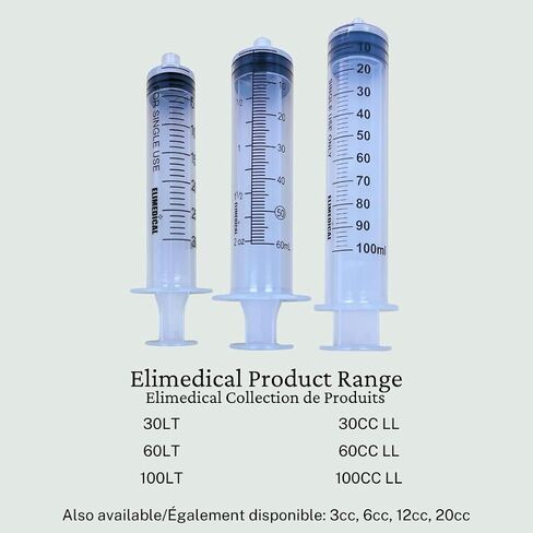 حقنة بيطرية بدون إبرة، Luer Lock 100cc 5pcs/bag 100LT in Saudi Arabia