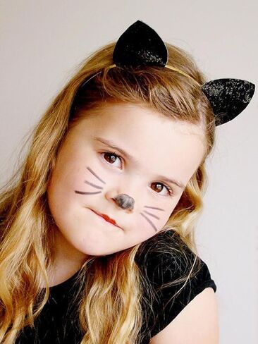 Cute Fashion Glitter Cat Ears Headband Cosplay Makeup Ball Festival Party Headband Kitten Ears Headband in Saudi Arabia