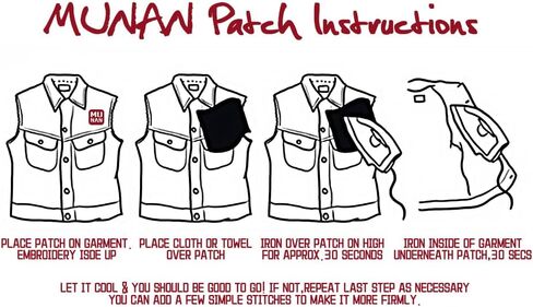 MUNAN ثلاثة رؤوس جمجمة عيون مغلقة آذان تثاؤب فم مخيف رقعة مطرزة زين شارة حديد على خياطة على الشعار in Kuwait