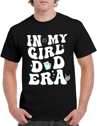 تي شيرت FAYALEQ in My Girl and Dad Era تي شيرت للجنسين لعيد الأب تي شيرت مطبوع عليه حروف جرافيك تي شيرت صيفي غير رسمي بأكمام قصيرة in Saudi Arabia