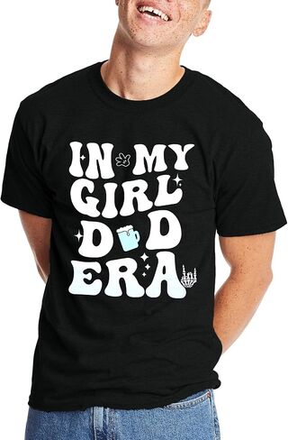 تي شيرت FAYALEQ in My Girl and Dad Era تي شيرت للجنسين لعيد الأب تي شيرت مطبوع عليه حروف جرافيك تي شيرت صيفي غير رسمي بأكمام قصيرة in Saudi Arabia