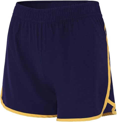 Girls Woven Solid Running Shorts Kids Summer Athletic Sports Workout Clothes Elastic Waistband 6-26 Years in Saudi Arabia