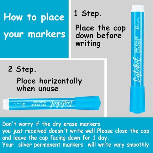 Dry Erase Markers Bulk, 72 Pack with 12 Assorted Colors Low Odor Whiteboard Markers, Chisel Tip Dry Erase Markers - Perfect for Writing on Dry Erase Whiteboard Mirror Glass, for School Office or Home in Saudi Arabia