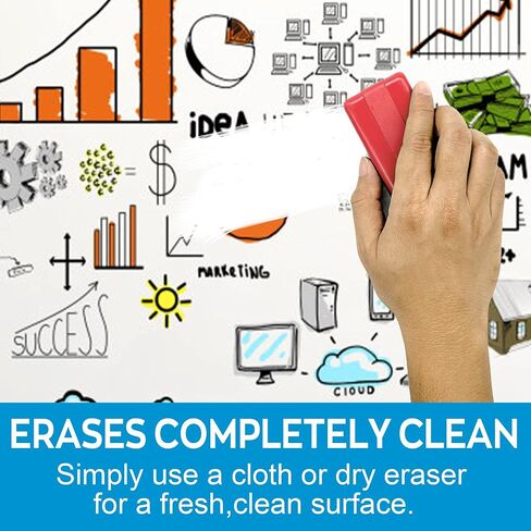 Dry Erase Markers Bulk, 72 Pack with 12 Assorted Colors Low Odor Whiteboard Markers, Chisel Tip Dry Erase Markers - Perfect for Writing on Dry Erase Whiteboard Mirror Glass, for School Office or Home in Saudi Arabia