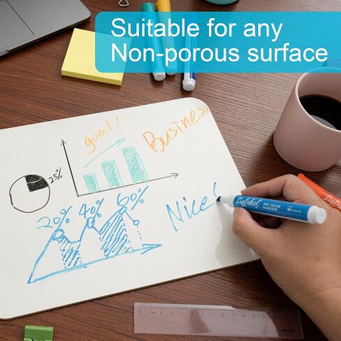 Dry Erase Markers Bulk, 72 Pack with 12 Assorted Colors Low Odor Whiteboard Markers, Chisel Tip Dry Erase Markers - Perfect for Writing on Dry Erase Whiteboard Mirror Glass, for School Office or Home in Saudi Arabia