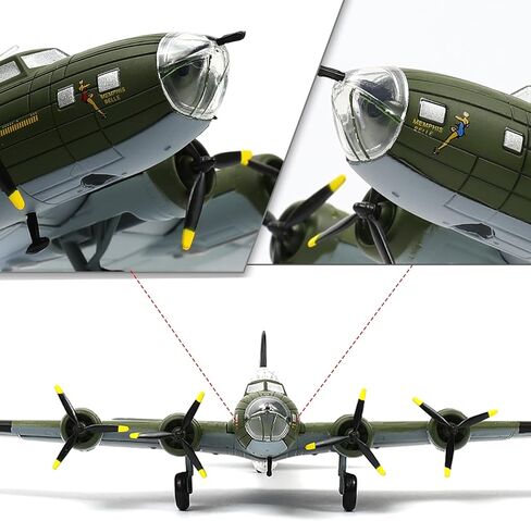 1:144 B-17F قلعة الطيران ممفيس بيل بومبر نموذج معدني نموذج عسكري جمهورية فيرتشايلد دييكاست نموذج طائرة للتجميع in Kuwait