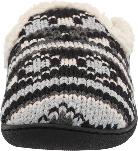 Dearfoams Women's Erin Fairisle Extended Tab Scuff Slipper in Saudi Arabia