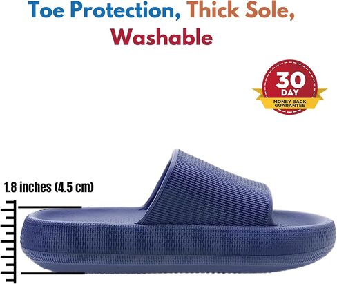 Genuine Pillow Slippers for Women and Men | House Slides Shower Sandals | Extremely Comfy | Cushioned Thick Sole | Cloud Slides | Lightweight Non-Slip Easy to Clean in Kuwait