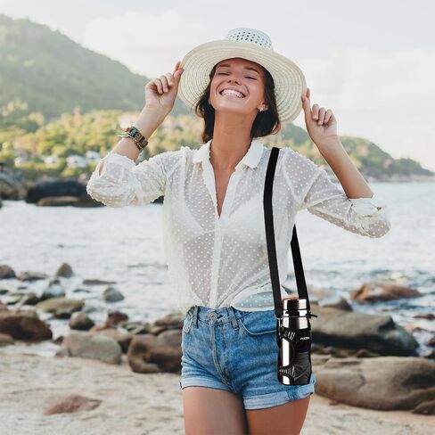 Water Bottle Carrier with Straps, Universal Water Bottle Holder Sling, Water Bottle Strap Folds into Pouch for Easy Storage, Perfect for Walking, Hiking and Travel in Saudi Arabia