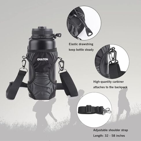 Water Bottle Carrier with Straps, Universal Water Bottle Holder Sling, Water Bottle Strap Folds into Pouch for Easy Storage, Perfect for Walking, Hiking and Travel in Saudi Arabia