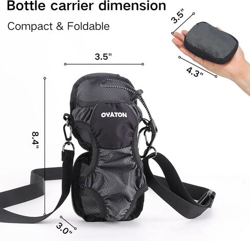 Water Bottle Carrier with Straps, Universal Water Bottle Holder Sling, Water Bottle Strap Folds into Pouch for Easy Storage, Perfect for Walking, Hiking and Travel in Saudi Arabia