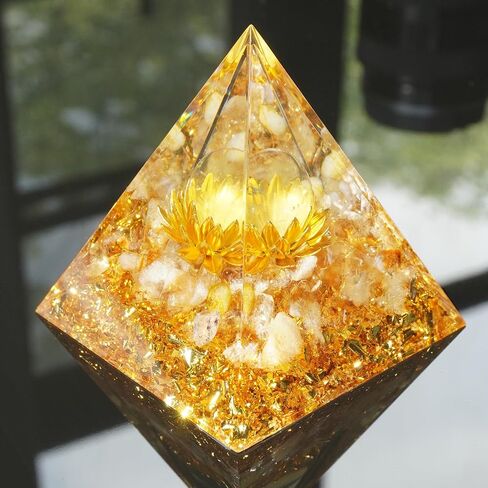 أورجون هرم زهرة الحياة أهرامات أورجونيت، بلورات شفاء وأحجار شفاء، كريستال كوارتز شفاف لتقليل التوتر شقرا ريكي شفاء التأمل يجذب الثروة والحظ والازدهار والنجاح in Kuwait