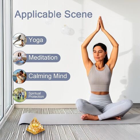 أورجون هرم زهرة الحياة أهرامات أورجونيت، بلورات شفاء وأحجار شفاء، كريستال كوارتز شفاف لتقليل التوتر شقرا ريكي شفاء التأمل يجذب الثروة والحظ والازدهار والنجاح in Kuwait