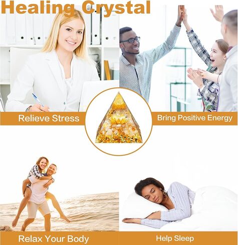 أورجون هرم زهرة الحياة أهرامات أورجونيت، بلورات شفاء وأحجار شفاء، كريستال كوارتز شفاف لتقليل التوتر شقرا ريكي شفاء التأمل يجذب الثروة والحظ والازدهار والنجاح in Kuwait