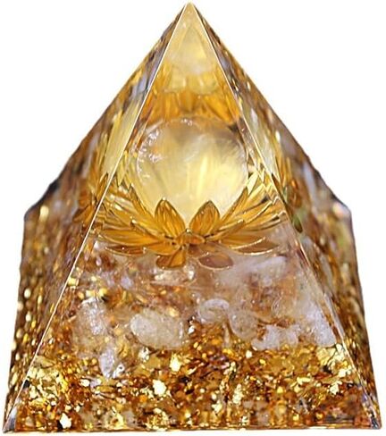 أورجون هرم زهرة الحياة أهرامات أورجونيت، بلورات شفاء وأحجار شفاء، كريستال كوارتز شفاف لتقليل التوتر شقرا ريكي شفاء التأمل يجذب الثروة والحظ والازدهار والنجاح in Kuwait