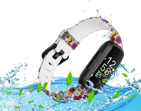 FitTurn [6 عبوات من الأربطة المتوافقة مع جهاز تتبع اللياقة البدنية Fitbit إلهام 3 للنساء والرجال والفتيات وأساور معصم رياضية بديلة قابلة للتعديل بنمط ملون من السيليكون لإلهام 3 ساعات ذكية in Saudi Arabia