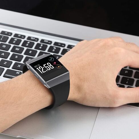 NAHAI Compatible with Fitbit Ionic Bands, Soft Silicone Replacement Strap Accessories Breathable Wristbands for Fitbit Ionic Smart Watch, Large Small in Saudi Arabia