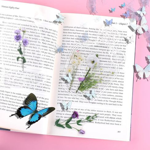 120 Pcs DIY Transparent Dried Flower Bookmarks ，Clear Bookmarks for Pressed Flowers for Making Bookmarks and Other Crafts（Include Clear Bookmarks Dried Flowers） in Saudi Arabia