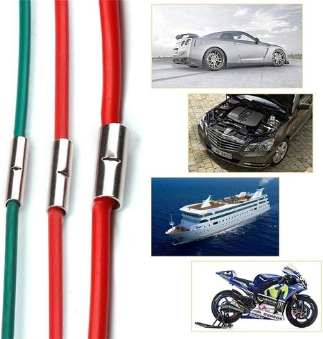 40 Pcs Non Insulated Butt Connectors Kit AWG 4 6 8 Gauge Uninsulated Butt Connectors Electrical Wire Crimp Ferrule Terminals in Saudi Arabia