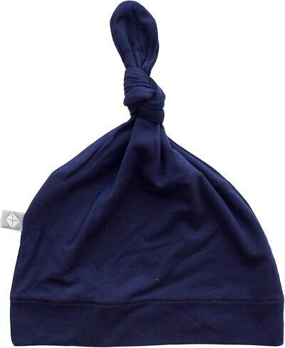 KYTE BABY Unisex Bamboo Rayon Baby Beanie Soft Knotted Cap, 0-3 Months, Navy in Kuwait