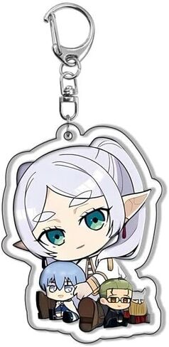 NAIAN 6Pcs Frieren Himmel Anime Keychain Car Keychain Accessories Cool Funny Creative for Pendant Pants Decoration Clothes Hat Gift Friend Sunscreen Decor in Saudi Arabia