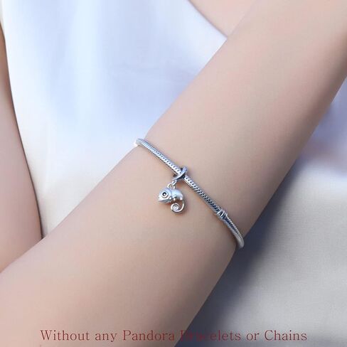 Silver Charms Bead Bracelet Jewelry - Silver Cute Insect Charms for Bracelet Necklace, Hollow Hive Honeybee/Dragonfly/Chameleon Dangle Beads Fit DIY Charm Bracelets and Necklaces in Saudi Arabia