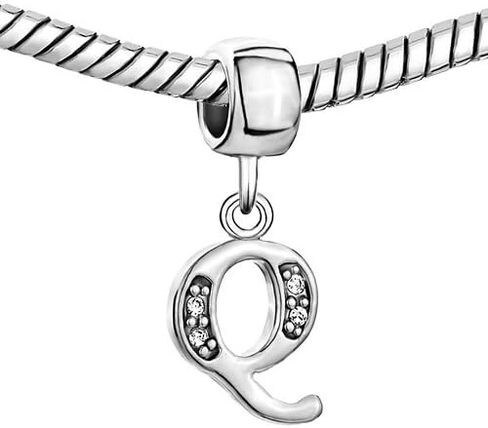 Roy Lopez Alphabet Initial A-Z Letter Crystal Beads Charms for Charm Bracelets for Women in Saudi Arabia