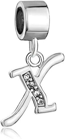 Roy Lopez Alphabet Initial A-Z Letter Crystal Beads Charms for Charm Bracelets for Women in Saudi Arabia