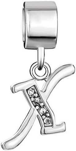 Roy Lopez Alphabet Initial A-Z Letter Crystal Beads Charms for Charm Bracelets for Women in Saudi Arabia