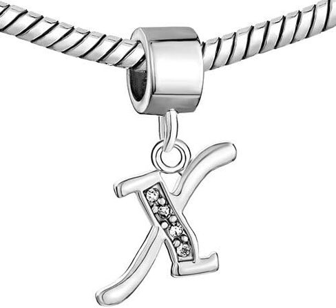 Roy Lopez Alphabet Initial A-Z Letter Crystal Beads Charms for Charm Bracelets for Women in Saudi Arabia