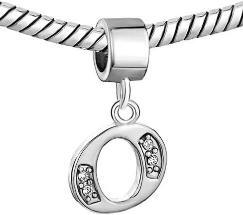 Roy Lopez Alphabet Initial A-Z Letter Crystal Beads Charms for Charm Bracelets for Women in Saudi Arabia