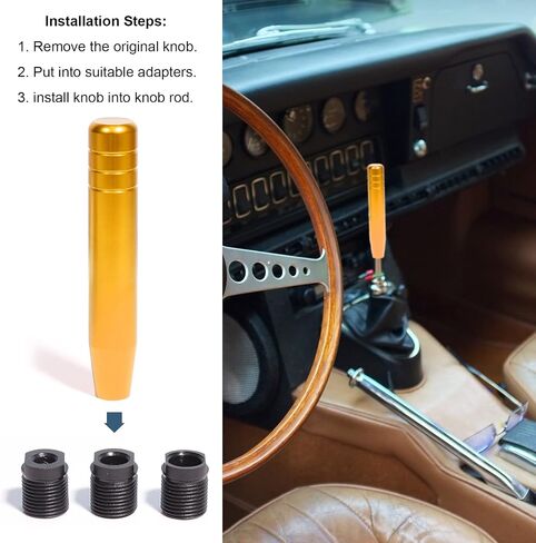 7 Inch Aluminum Alloy Shifter knob Universal Gear Shifter Knobs with Adapter Fits Most C in Saudi Arabia