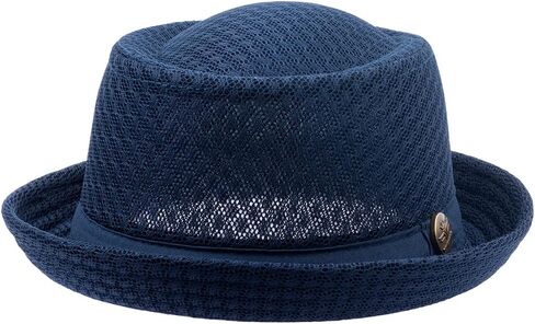 2Pcs Summer Mesh Pork Pie Hat Beach Party Fedora Cap Boater Porkpie Breaking Bad Flat Hat for Men Women in Saudi Arabia