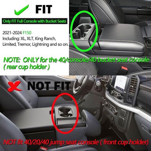 Center Console Organizer Tray Compatible 2021 2022 2023 2024 Ford F150 Accessories, Console Organizer Armrest Tray Insert Container Secondary Storage Box (Full Console w/Bucket Seats ONLY) in Saudi Arabia
