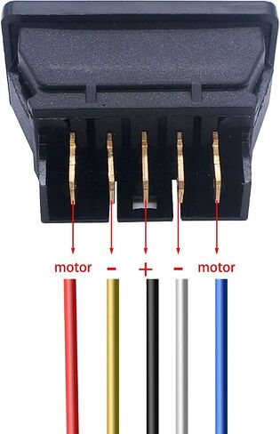 weideer 2Pcs 5 Pin Car Window Switch 12V 20A Control Power Window Lift RV Slide Out Momentary Rocker Switch with Wiring Harness K-011-JT-X in Saudi Arabia
