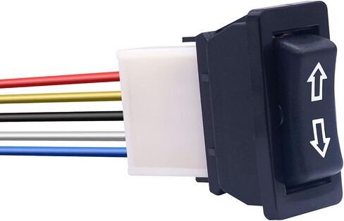 weideer 2Pcs 5 Pin Car Window Switch 12V 20A Control Power Window Lift RV Slide Out Momentary Rocker Switch with Wiring Harness K-011-JT-X in Saudi Arabia