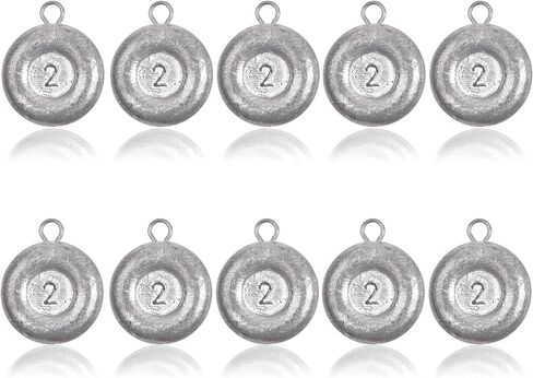 Disc Weight Fishing Coin Sinker Saltwater Fishing Weight Sinker Surf Fishing Inline Trolling Bottom Drifting Trolling Catfishing Weight Sinker Fishing Tackle Gear 8oz/6oz/5oz/4oz/3oz/2oz/1oz in Saudi Arabia