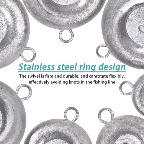 Disc Weight Fishing Coin Sinker Saltwater Fishing Weight Sinker Surf Fishing Inline Trolling Bottom Drifting Trolling Catfishing Weight Sinker Fishing Tackle Gear 8oz/6oz/5oz/4oz/3oz/2oz/1oz in Saudi Arabia