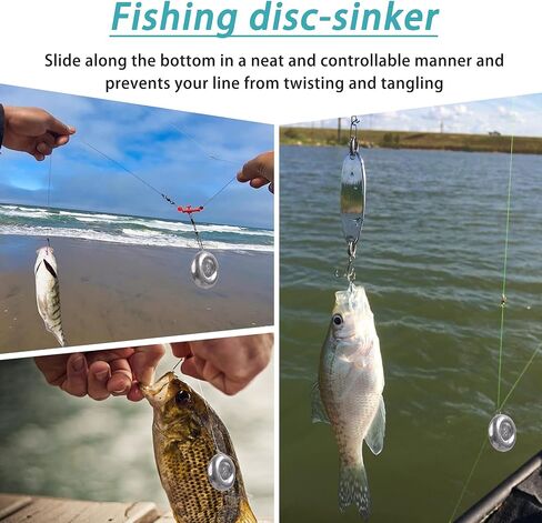Disc Weight Fishing Coin Sinker Saltwater Fishing Weight Sinker Surf Fishing Inline Trolling Bottom Drifting Trolling Catfishing Weight Sinker Fishing Tackle Gear 8oz/6oz/5oz/4oz/3oz/2oz/1oz in Saudi Arabia