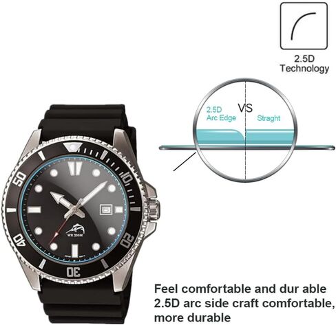 Screen Protector Compatible for Casio MDV-106 Watch,9H Tempered Glass Protective Film (3PCS) in Saudi Arabia