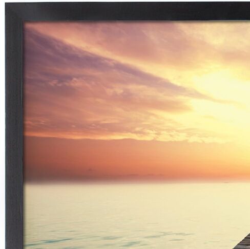 Gallery Solutions - Size 12"x18" - Picture Frame - Black Design for Wall Mounting - Horizontal Wall Mount - Poster Frame - Lightweight Wall Frame in Kuwait