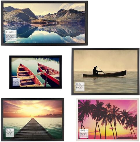 Gallery Solutions - Size 12"x18" - Picture Frame - Black Design for Wall Mounting - Horizontal Wall Mount - Poster Frame - Lightweight Wall Frame in Kuwait