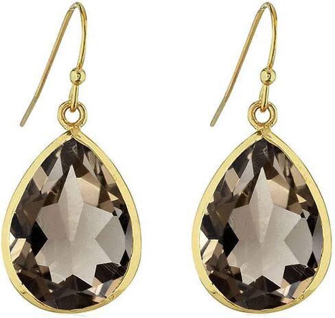 Choose Your Pear Shape Gemstone Drop & Dangle Earring 18K Gold Plated Fish Hook Chakra Healing Birthstone Jewelry For Women in Saudi Arabia