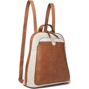 Calvin Klein Lillian Signature Backpack Brown/Khaki/Black/White One Size