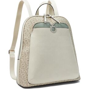 Calvin Klein Lillian Signature Backpack Brown/Khaki/Black/White One Size
