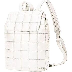 10L Quilted Casual Daypacks Lightweight Shoulder Bag Solid Color Waterproof Nylon Flap Backpack for Traveling Hiking